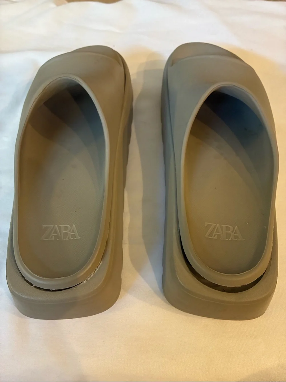 Platform Slides Sandals in Taupe Minimalist Comfort these run Narrow for 40 REG